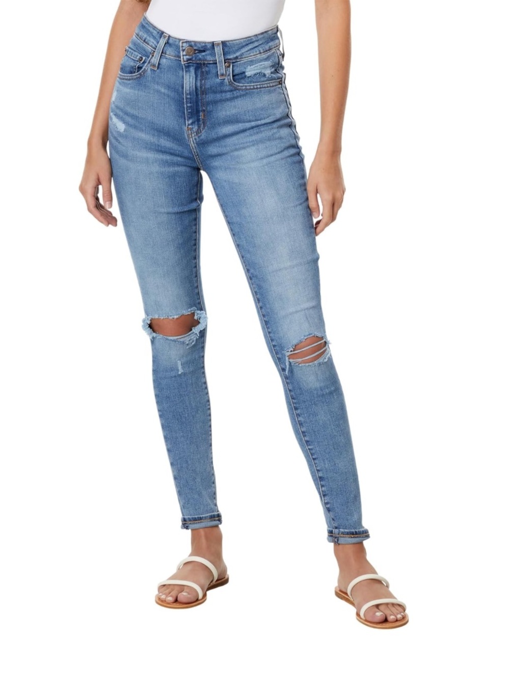 Levi’s 721 high rise skinny distressed jeans size 25 - stretch